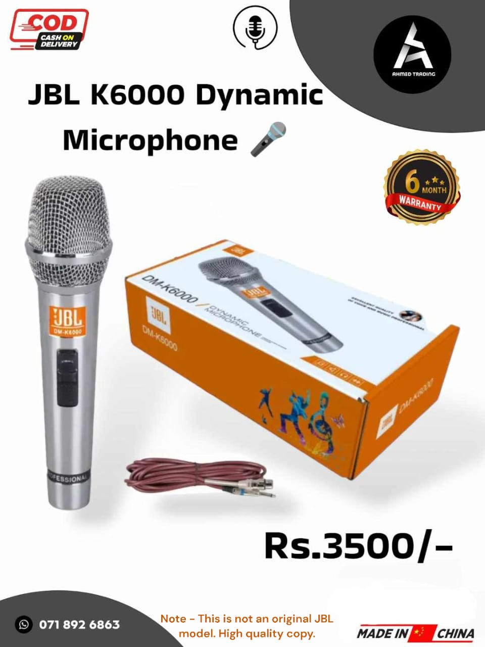 JBL K6000 Dynamic Microphone