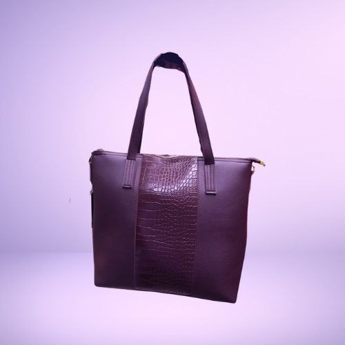 Elegant Croc-Textured Hand Bag