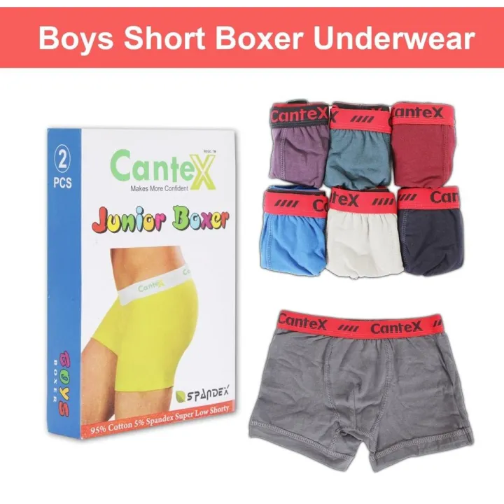 Cantex Junior Short Boxer Underwear (2 Pcs) - S - XL