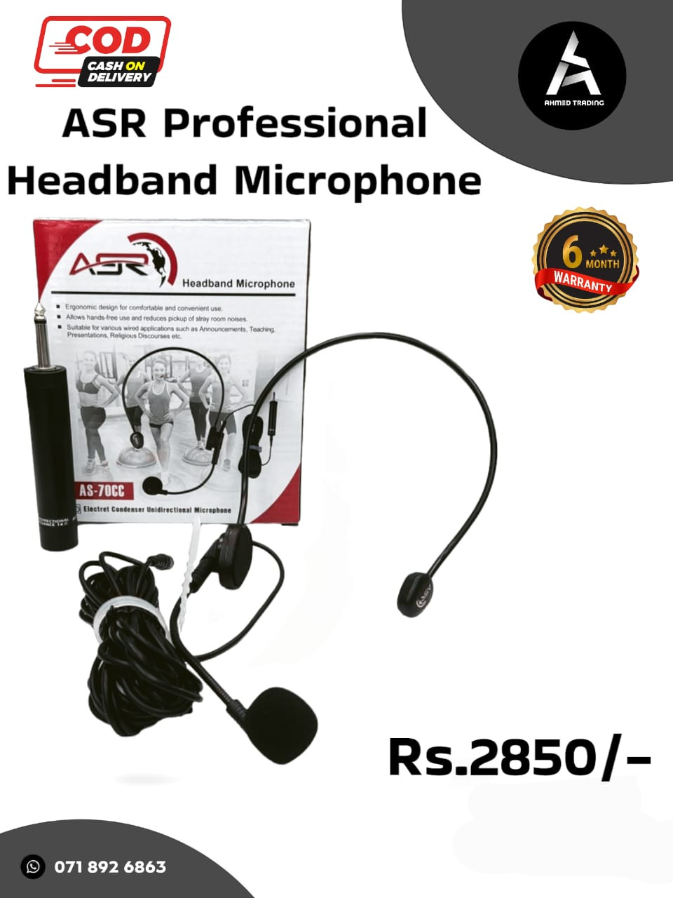 Head Band Microphone AS 70 CC