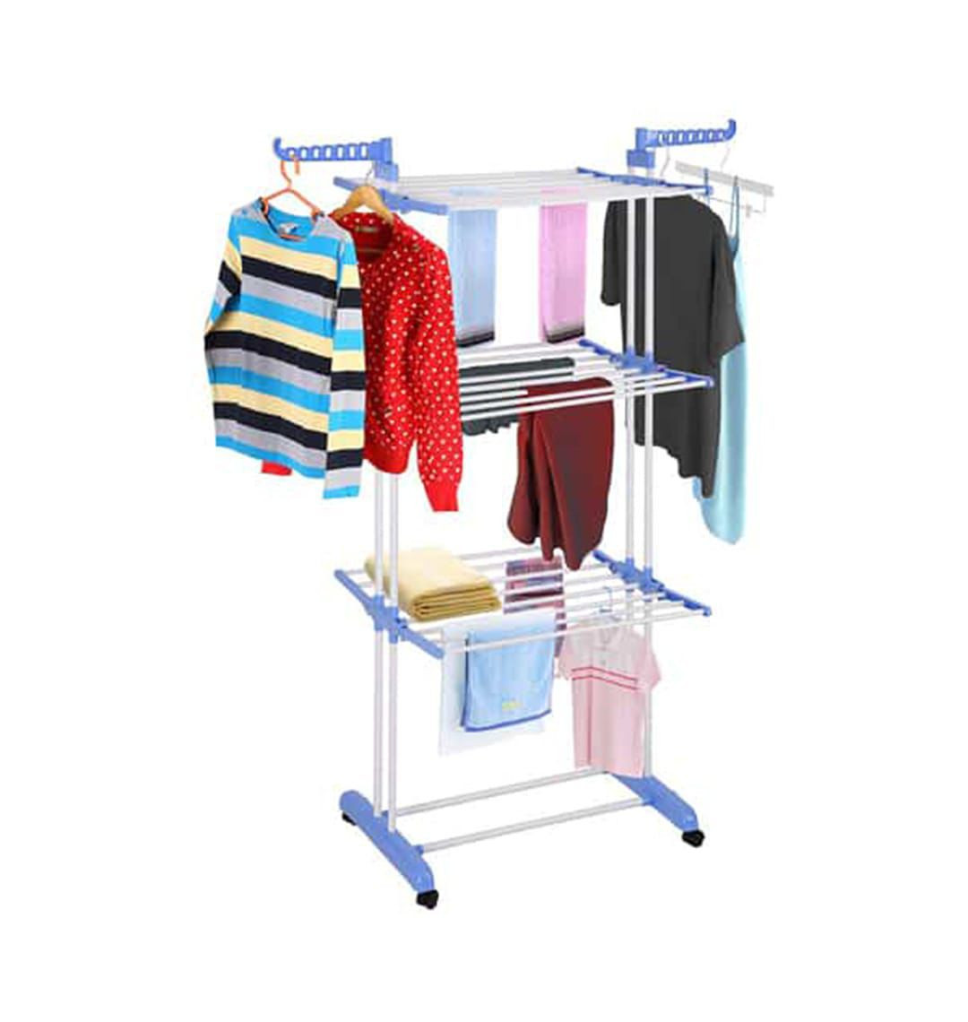 Three Layer Powder Coating Steel Cloth Rack